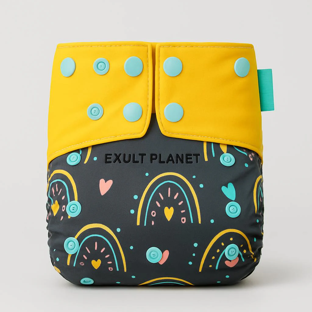 Eco-Friendly Reusable AI2 Cloth Diaper with Animal Patterns for Babies 6-15 kg - Image 11