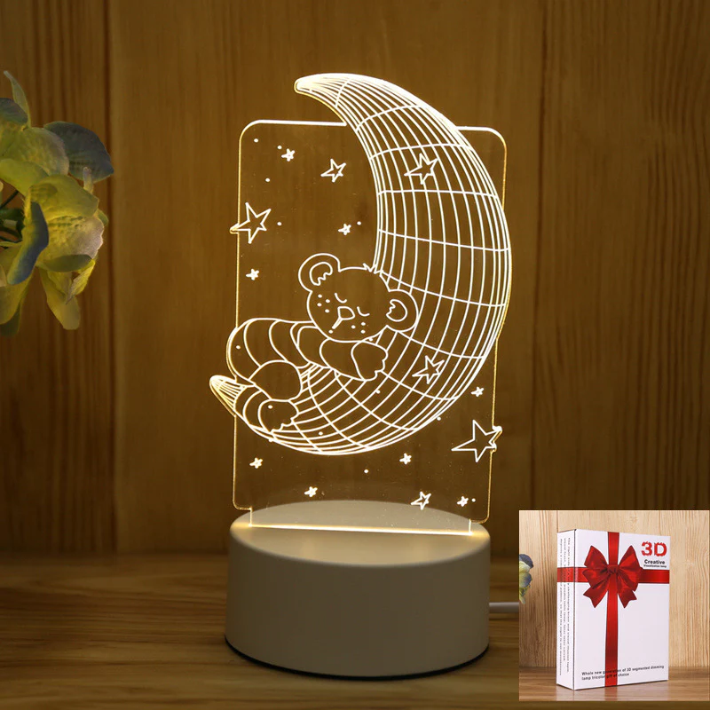 Energy-Efficient 3D LED Bear Lamp for Eco-Friendly Decor - Image 12