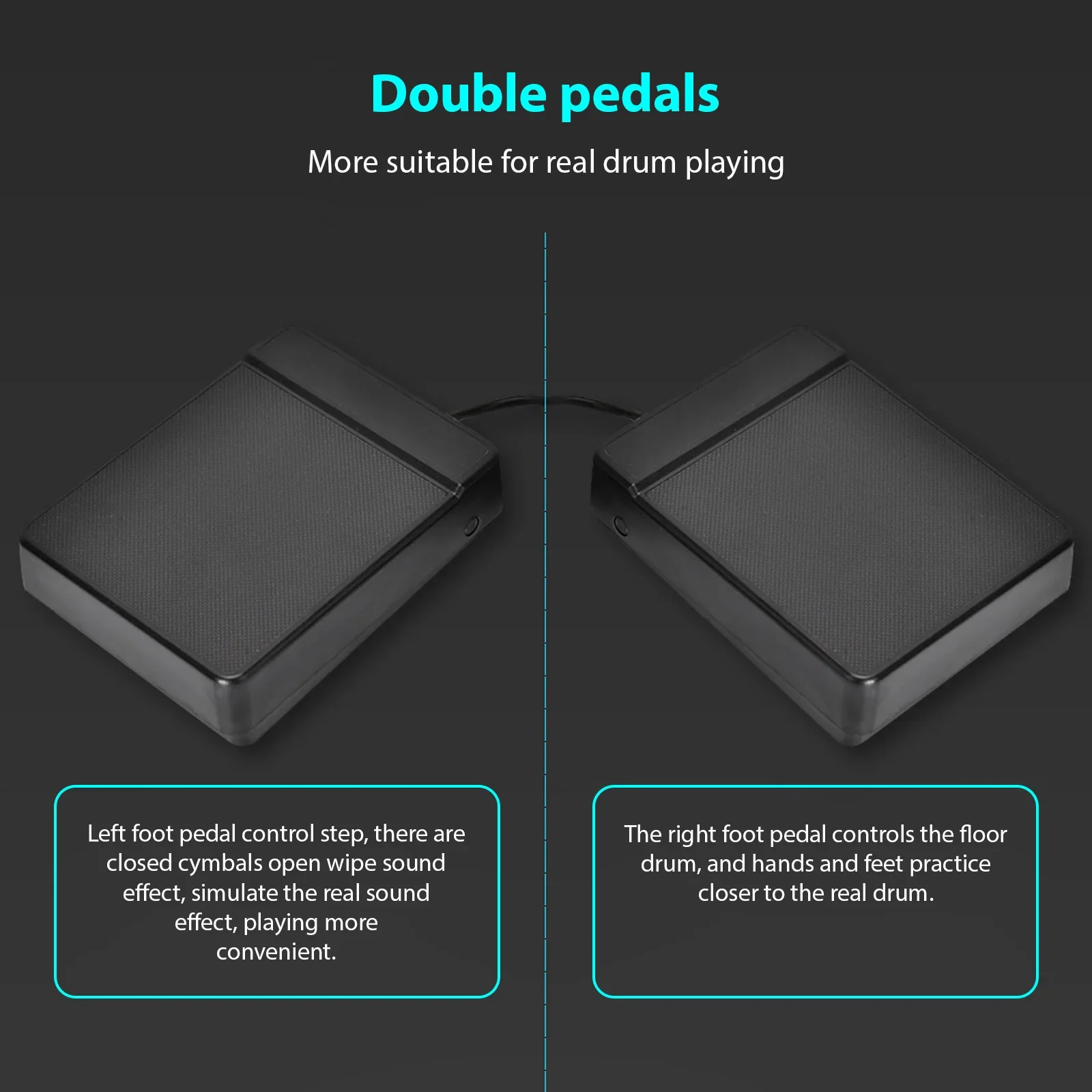 WGS505 Electronic Drum Set 9 Pads Hand Roll Drum with Dual Speaker Rechargeable Practice Drum Kit + Drumsticks + Foot Pedal - Image 12