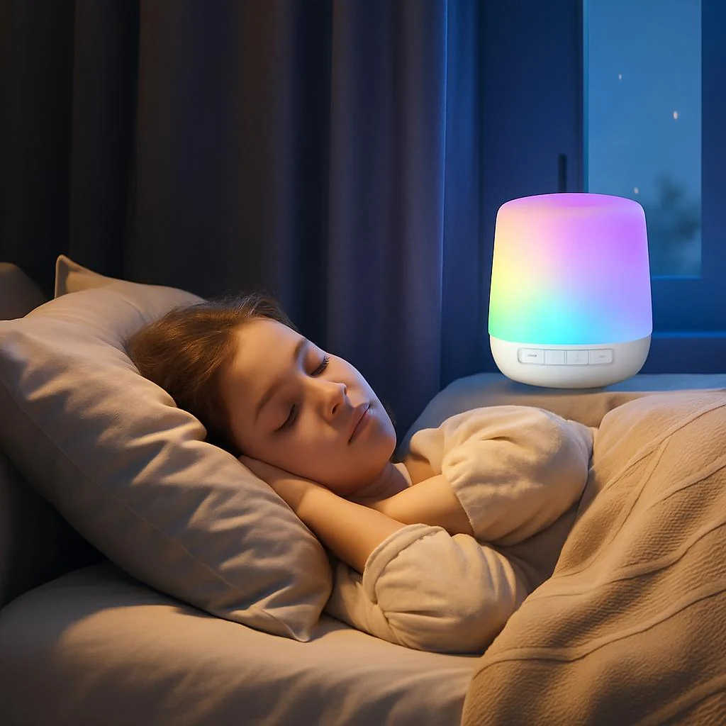 Colorful LED White Noise Bluetooth Speaker for Relaxation - Image 3