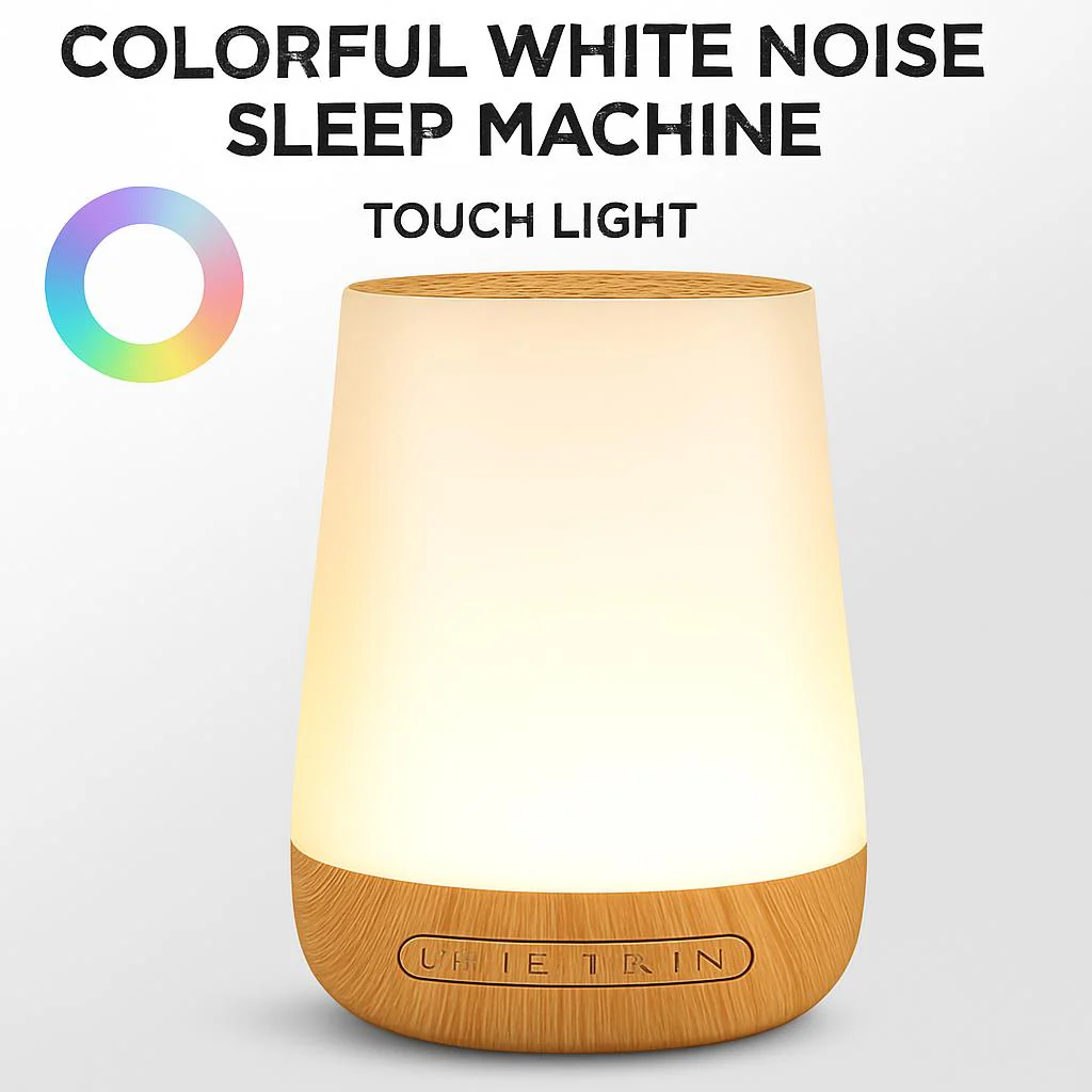 Colorful White Noise Sleep Machine with Touch Light - Image 3