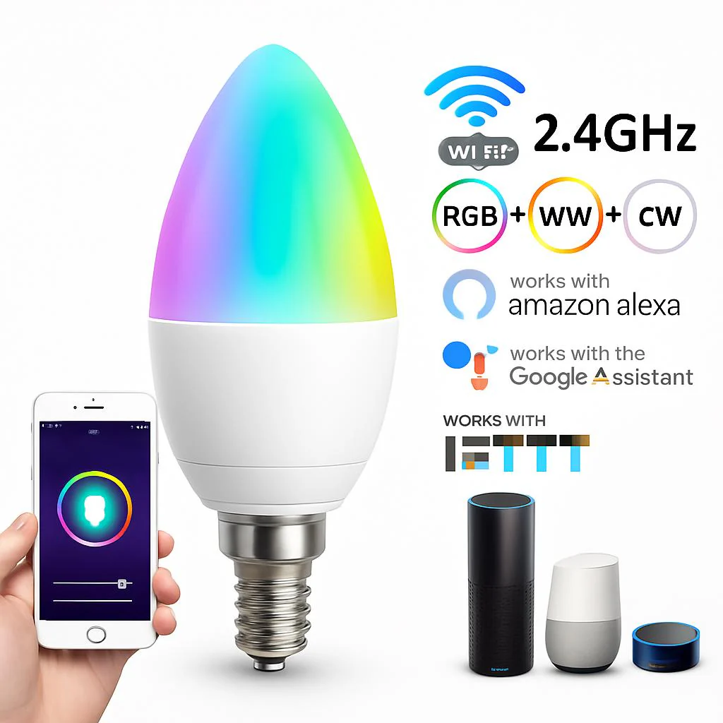 Multicolor WiFi Smart LED Candle Light - Image 4