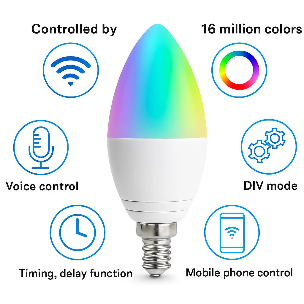 Multicolor WiFi Smart LED Candle Light - Image 5