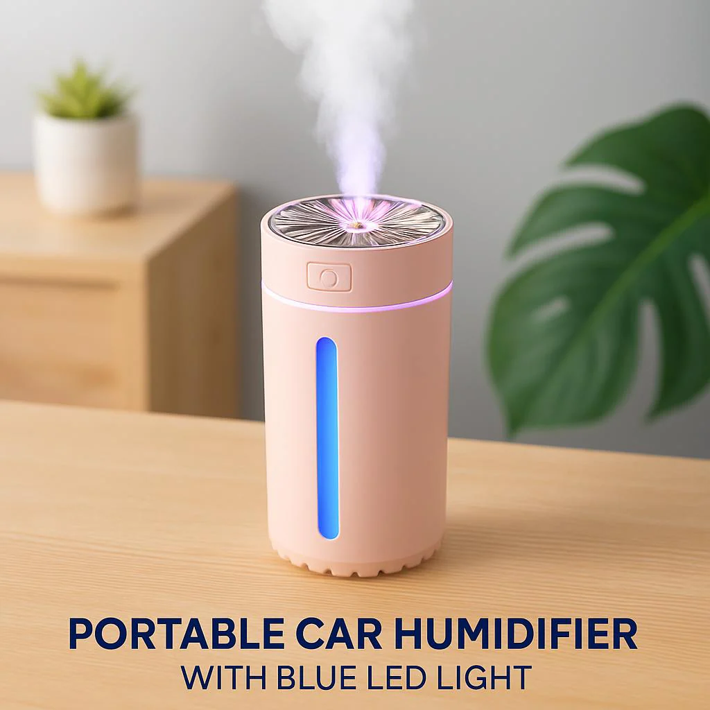 Portable Car Humidifier with Blue LED Light - Enhance Air Quality On-the-Go - Image 10