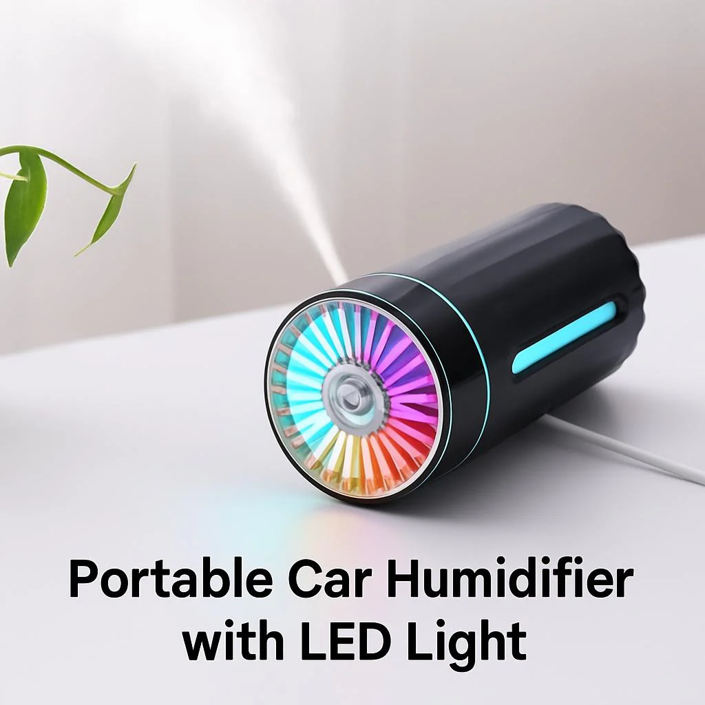 Portable Car Humidifier with Blue LED Light - Enhance Air Quality On-the-Go - Image 13