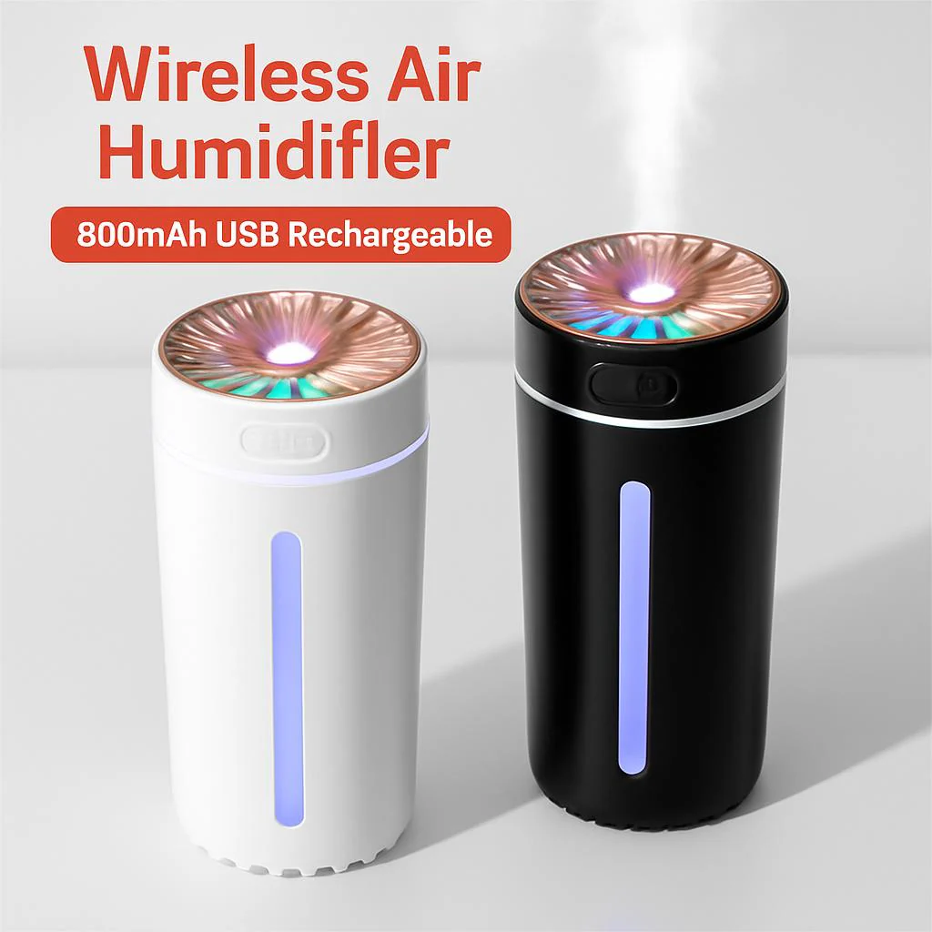 Portable Car Humidifier with Blue LED Light - Enhance Air Quality On-the-Go - Image 3