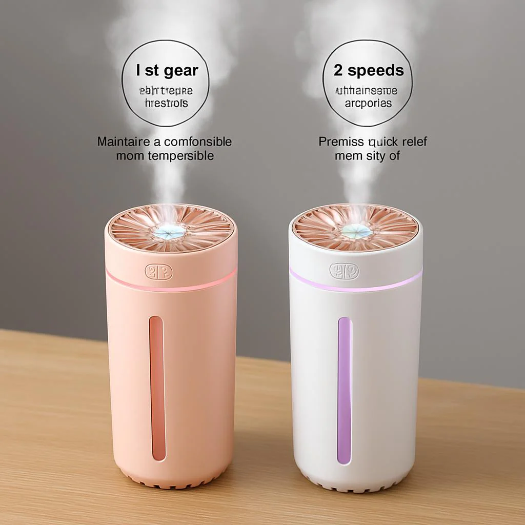 Portable Car Humidifier with Blue LED Light - Enhance Air Quality On-the-Go - Image 4