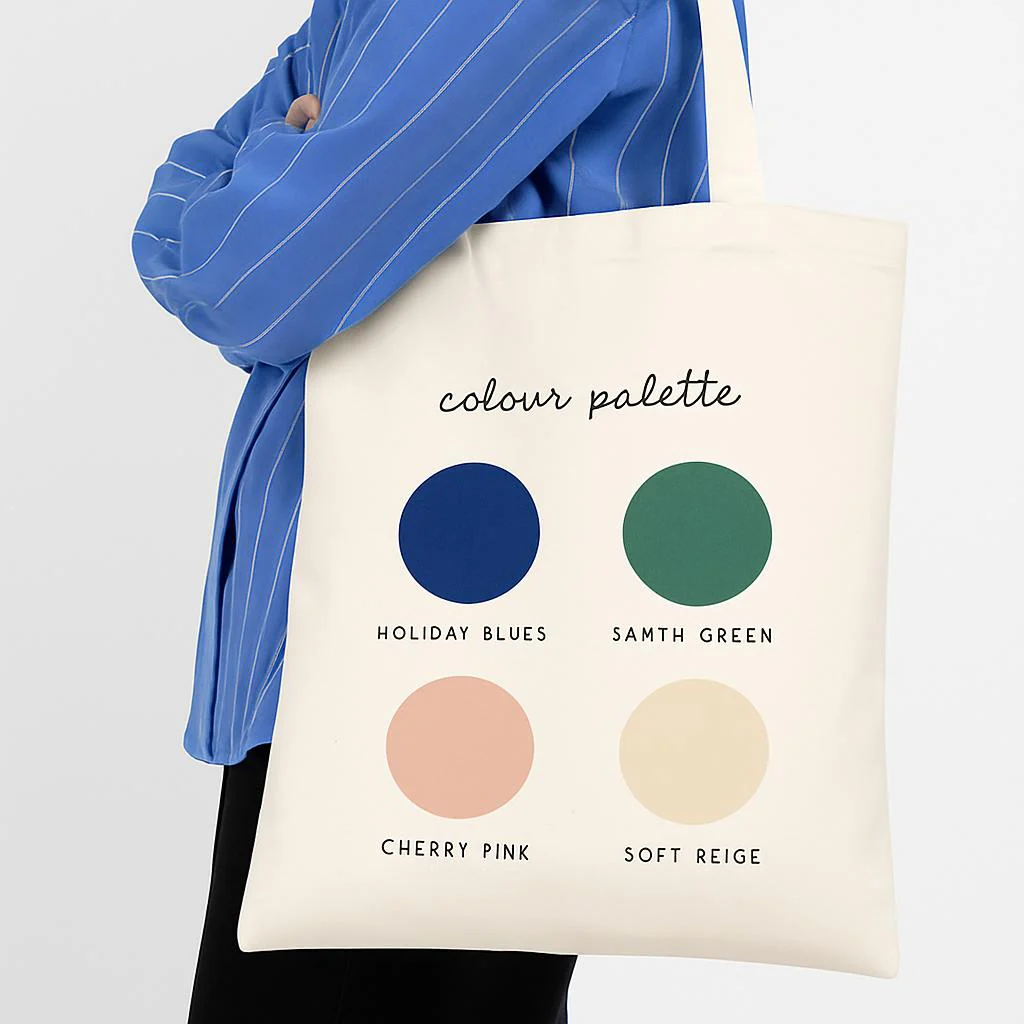 Eco-Friendly Canvas Tote Bag with Multicolored Design - Image 4