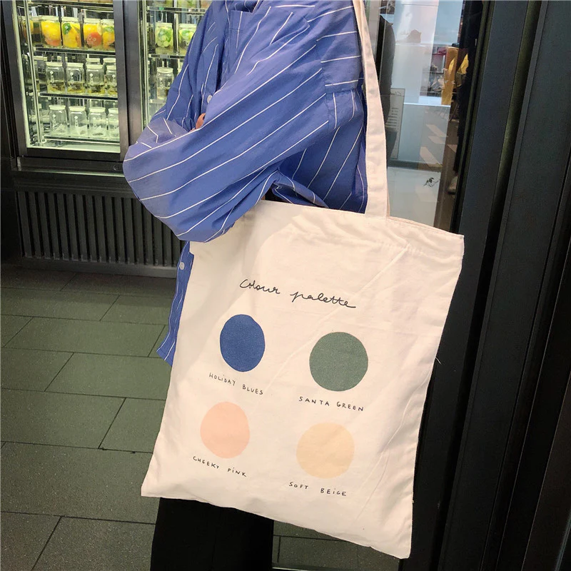 Eco-Friendly Canvas Tote Bag with Multicolored Design - Image 9