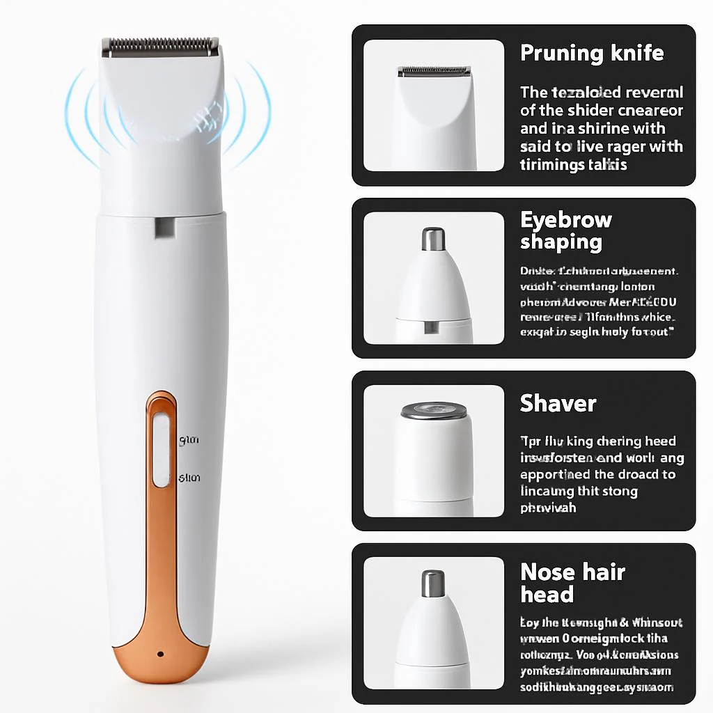 Women's 4-in-1 Electric Multifunctional Shaver - Waterproof & Travel-Ready - Image 3