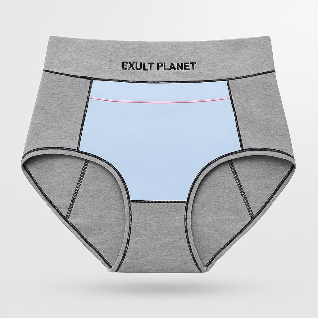Eco-Friendly Period Pants - Light Blue with Pink Stitching - Image 10