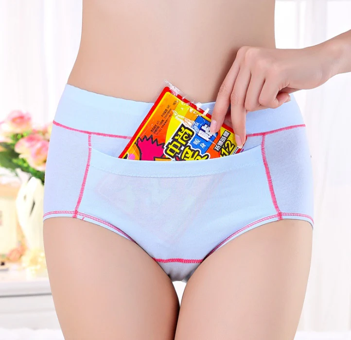 Eco-Friendly Period Pants - Light Blue with Pink Stitching - Image 18