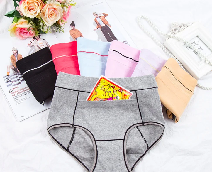 Eco-Friendly Period Pants - Light Blue with Pink Stitching - Image 19