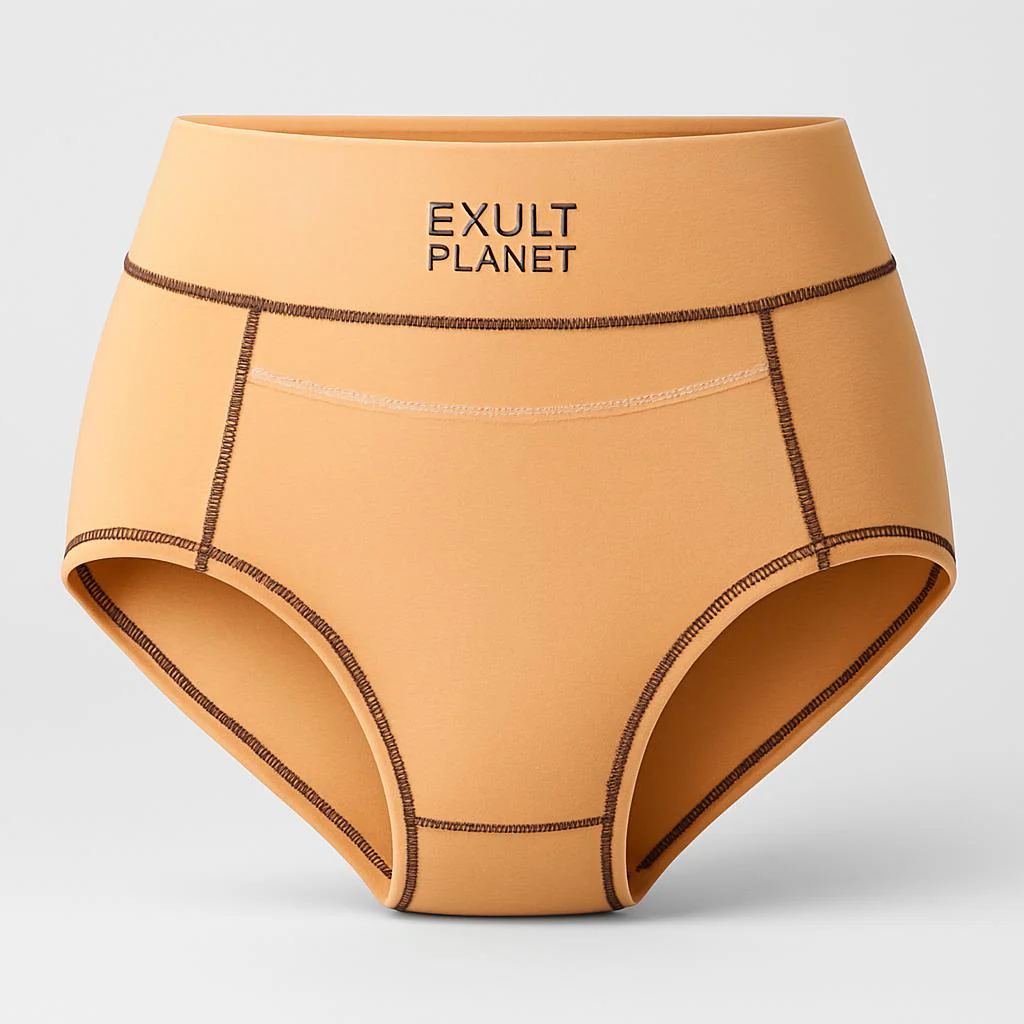 Eco-Friendly Period Pants - Light Blue with Pink Stitching - Image 7