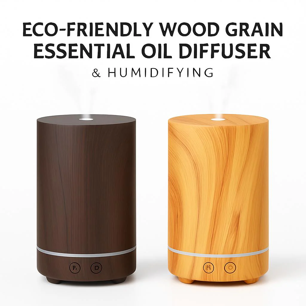 Eco-Friendly Wood Grain Essential Oil Diffuser for Aromatherapy & Humidifying - Image 4