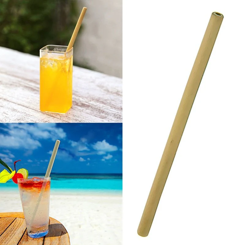 Eco-Friendly Reusable Bamboo Straws - Light Green, Sustainable & Biodegradable - Image 10