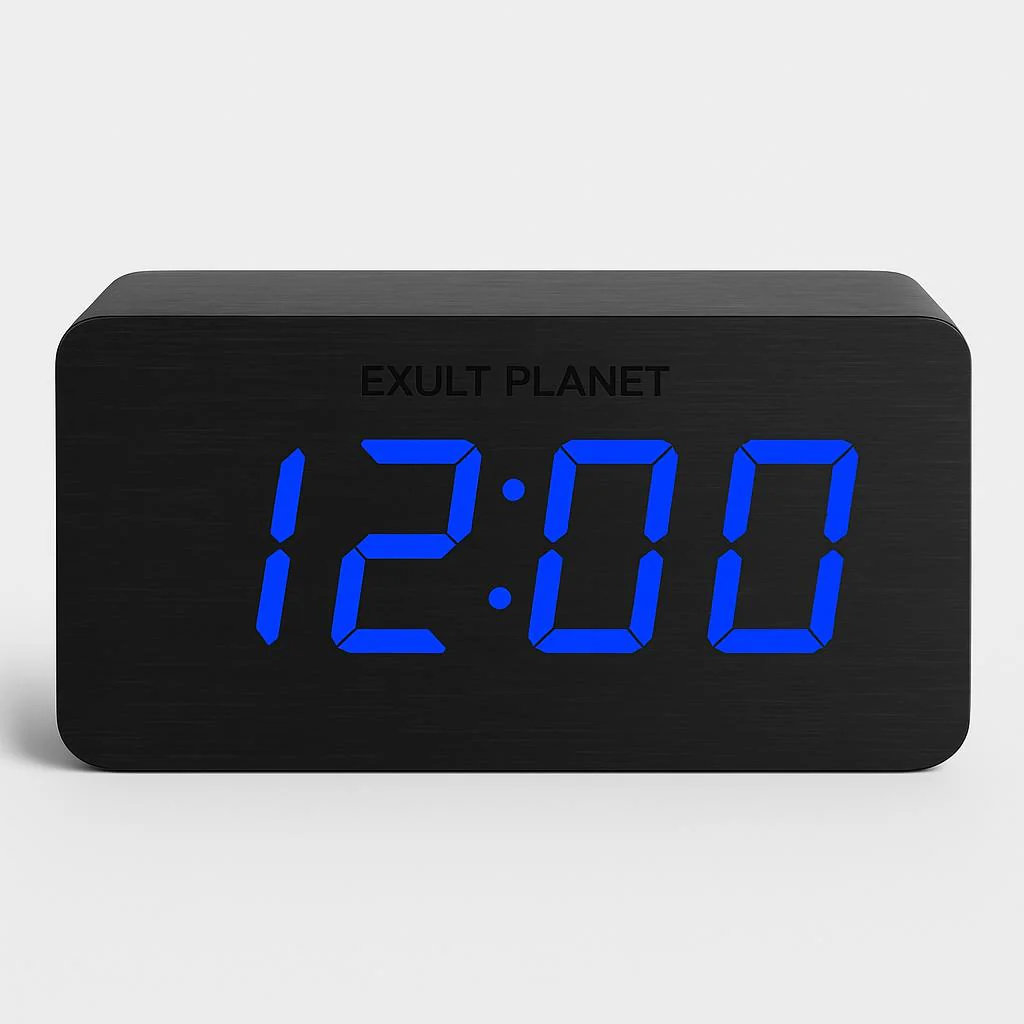 Eco-Friendly Wooden Digital Alarm Clock with LED Display - Image 14