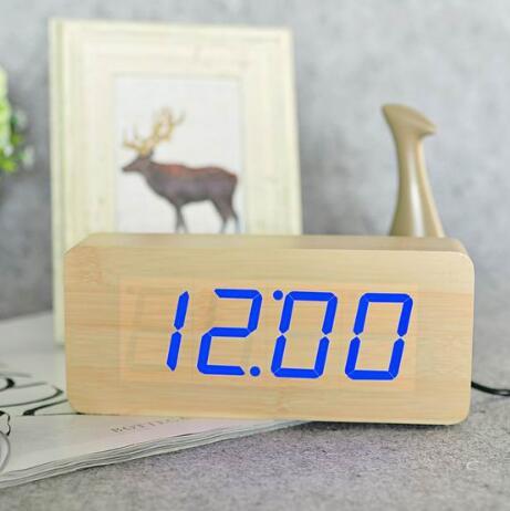 Eco-Friendly Wooden Digital Alarm Clock with LED Display - Image 17