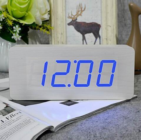 Eco-Friendly Wooden Digital Alarm Clock with LED Display - Image 19