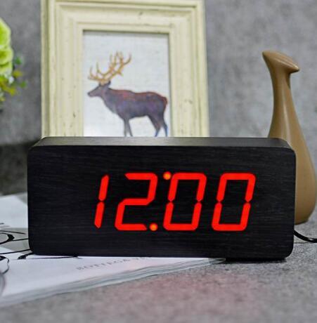 Eco-Friendly Wooden Digital Alarm Clock with LED Display - Image 20