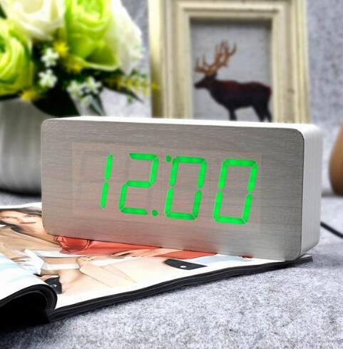 Eco-Friendly Wooden Digital Alarm Clock with LED Display - Image 21