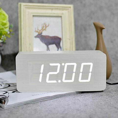 Eco-Friendly Wooden Digital Alarm Clock with LED Display - Image 22