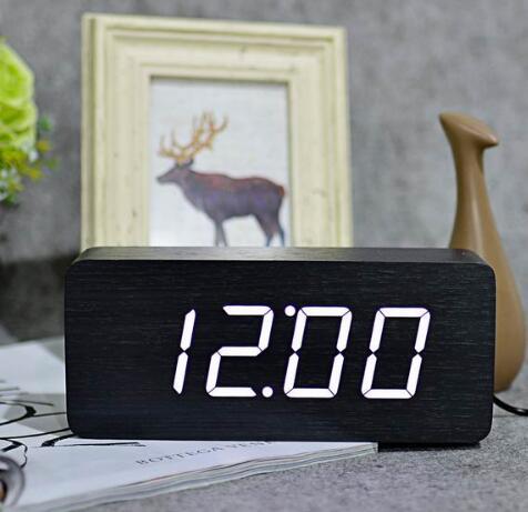 Eco-Friendly Wooden Digital Alarm Clock with LED Display - Image 24