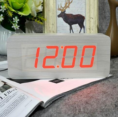Eco-Friendly Wooden Digital Alarm Clock with LED Display - Image 25