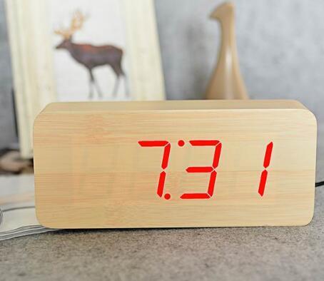 Eco-Friendly Wooden Digital Alarm Clock with LED Display - Image 26