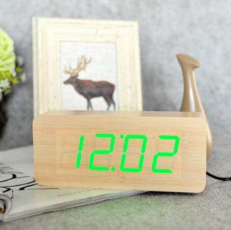 Eco-Friendly Wooden Digital Alarm Clock with LED Display - Image 27
