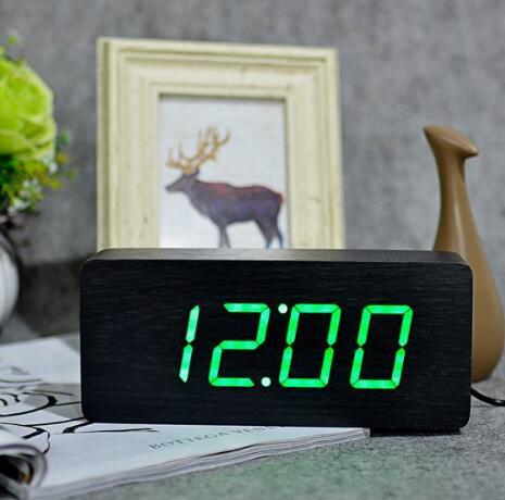 Eco-Friendly Wooden Digital Alarm Clock with LED Display - Image 29