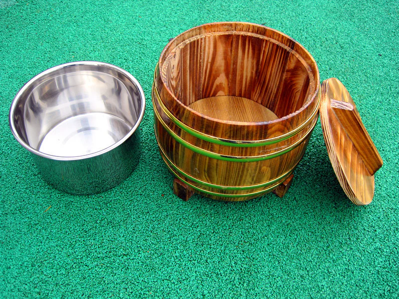 Eco-Friendly Wooden Barrel Rice Soaking Tub - Image 6