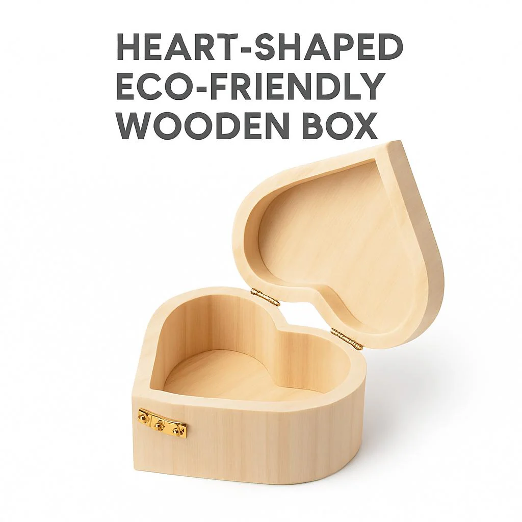 Heart-Shaped Eco-Friendly Wooden Box - Image 5