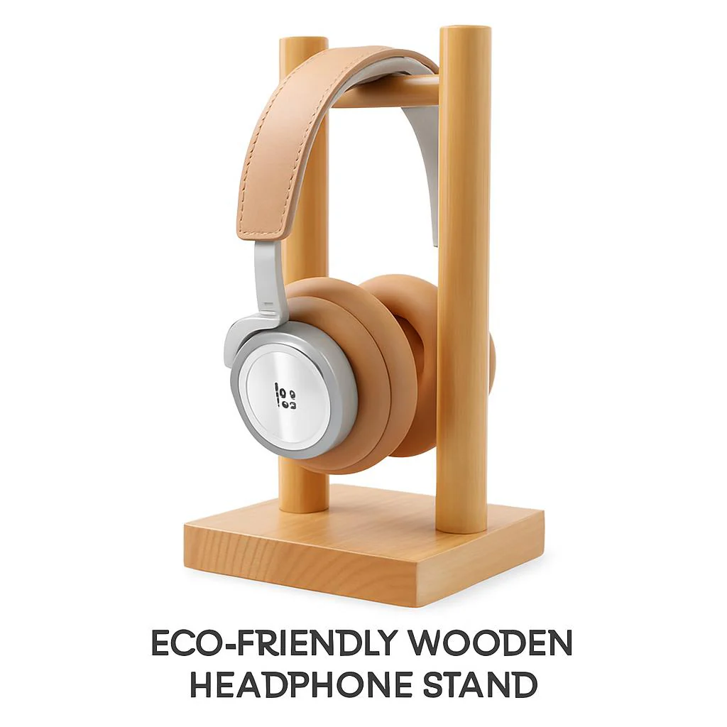 Eco-Friendly Wooden Earphone Stand - Image 3