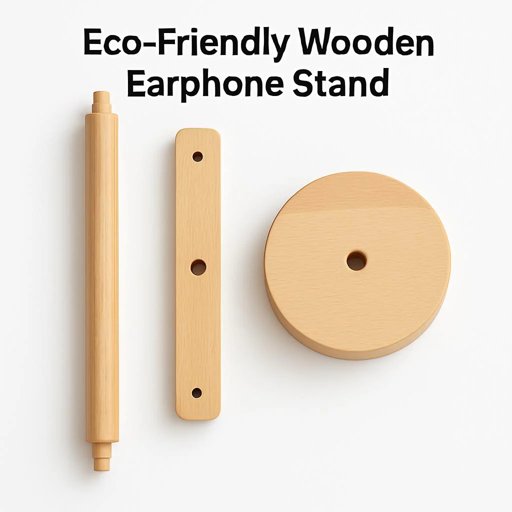 Eco-Friendly Wooden Earphone Stand - Image 7