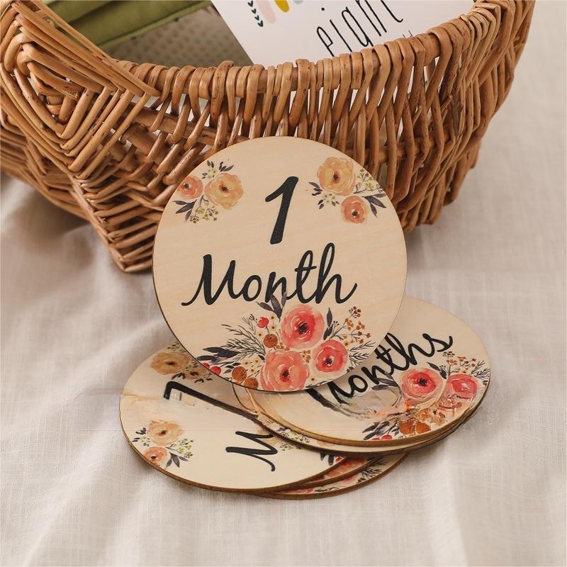 Eco-Friendly Wooden Flower Milestone Photo Prop Disc - Image 10