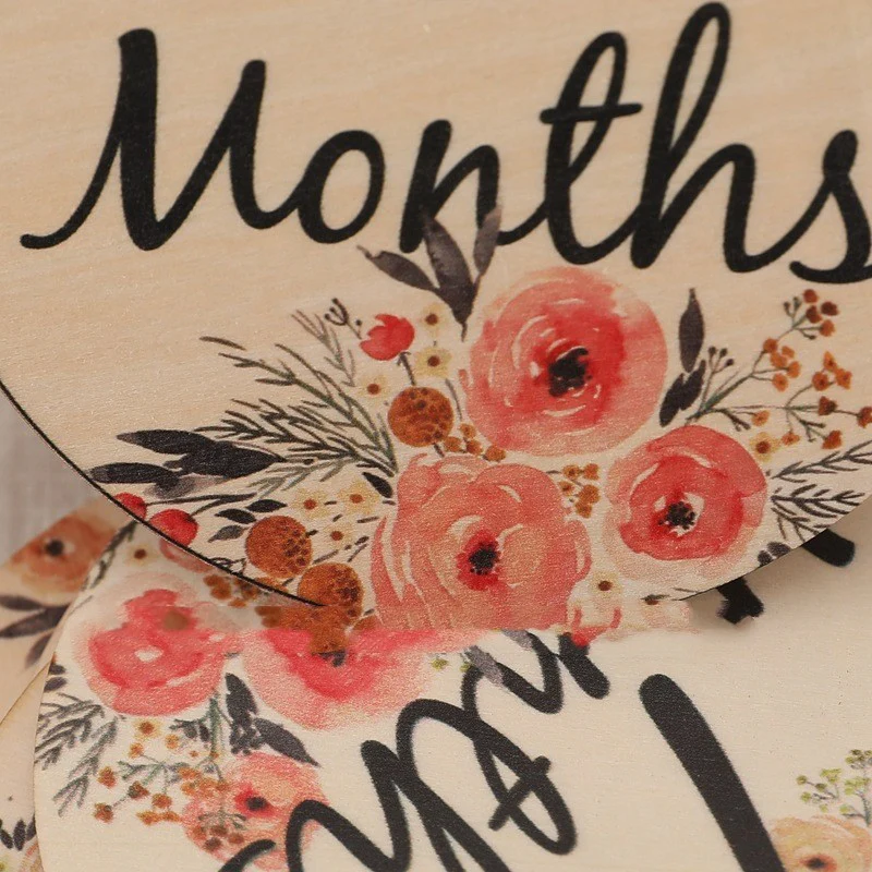 Eco-Friendly Wooden Flower Milestone Photo Prop Disc - Image 12