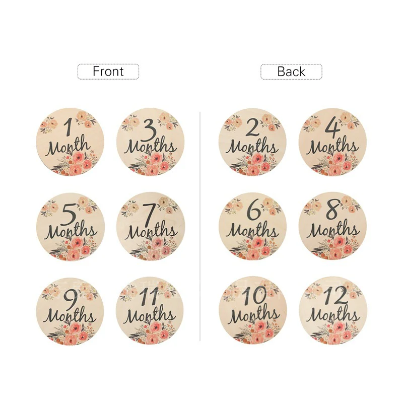 Eco-Friendly Wooden Flower Milestone Photo Prop Disc - Image 13
