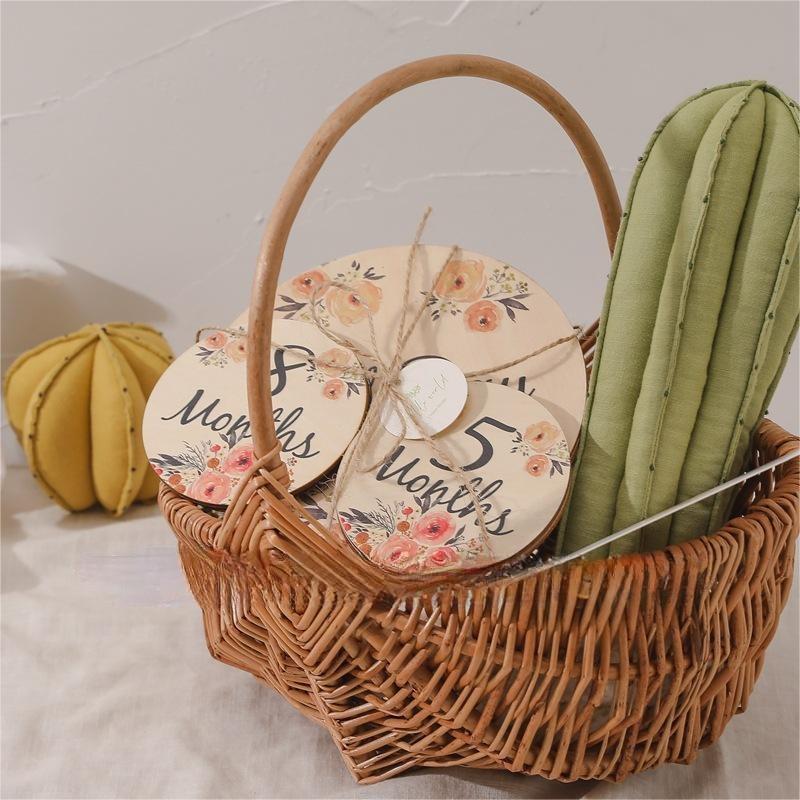 Eco-Friendly Wooden Flower Milestone Photo Prop Disc - Image 9