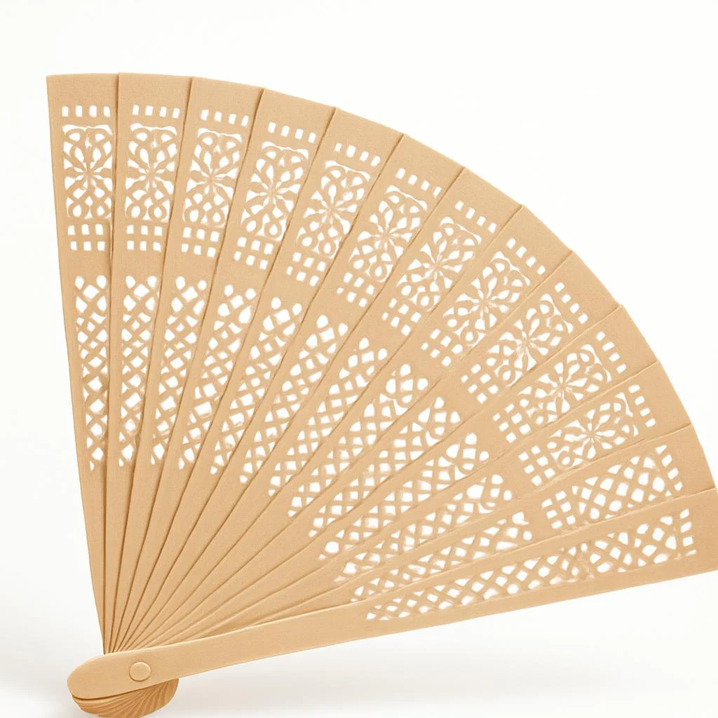 Eco-Friendly Natural Wood Folding Fan - Sustainable Cooling Solution - Image 3