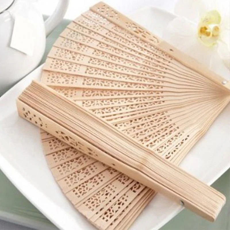 Eco-Friendly Natural Wood Folding Fan - Sustainable Cooling Solution - Image 8