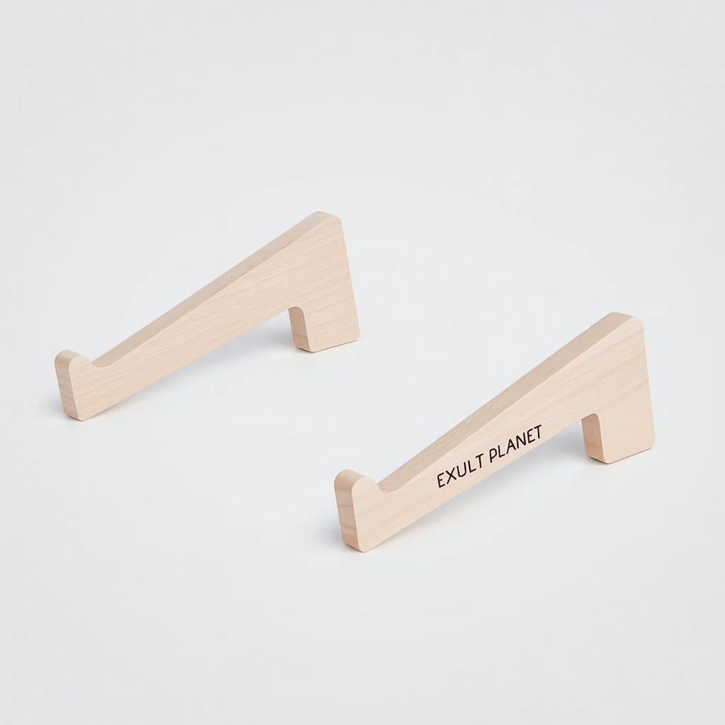 Eco-Friendly Natural Wood Vertical Laptop Stand
