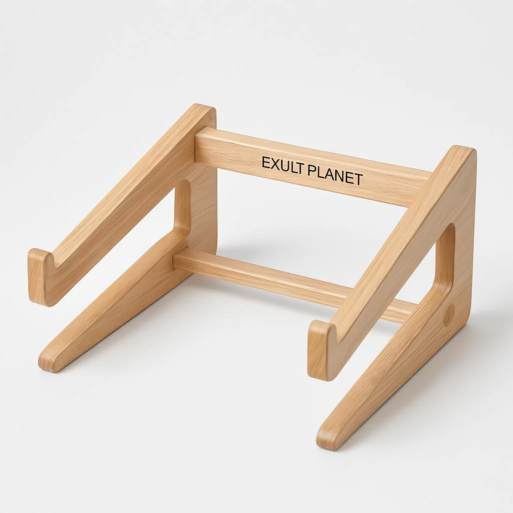 Eco-Friendly Natural Wood Vertical Laptop Stand - Image 10