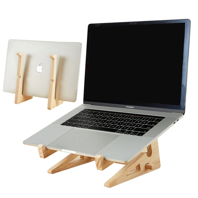 Eco-Friendly Natural Wood Vertical Laptop Stand - Image 14