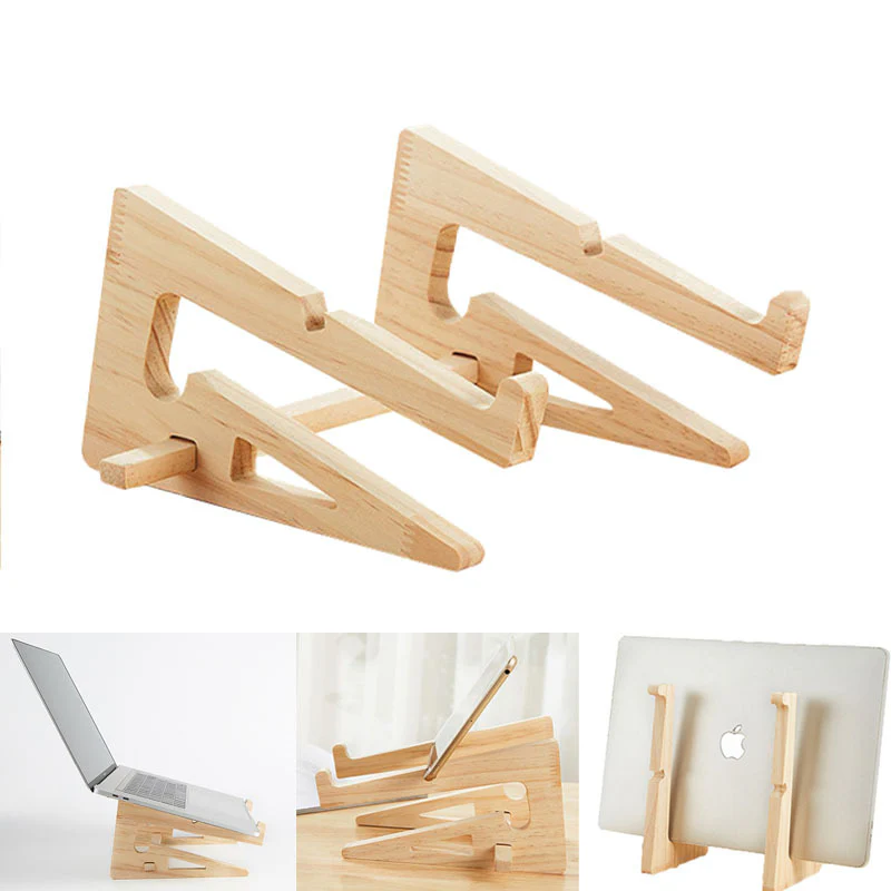 Eco-Friendly Natural Wood Vertical Laptop Stand - Image 17