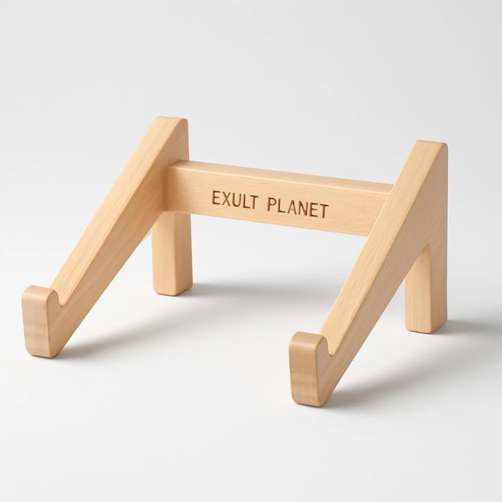 Eco-Friendly Natural Wood Vertical Laptop Stand - Image 7
