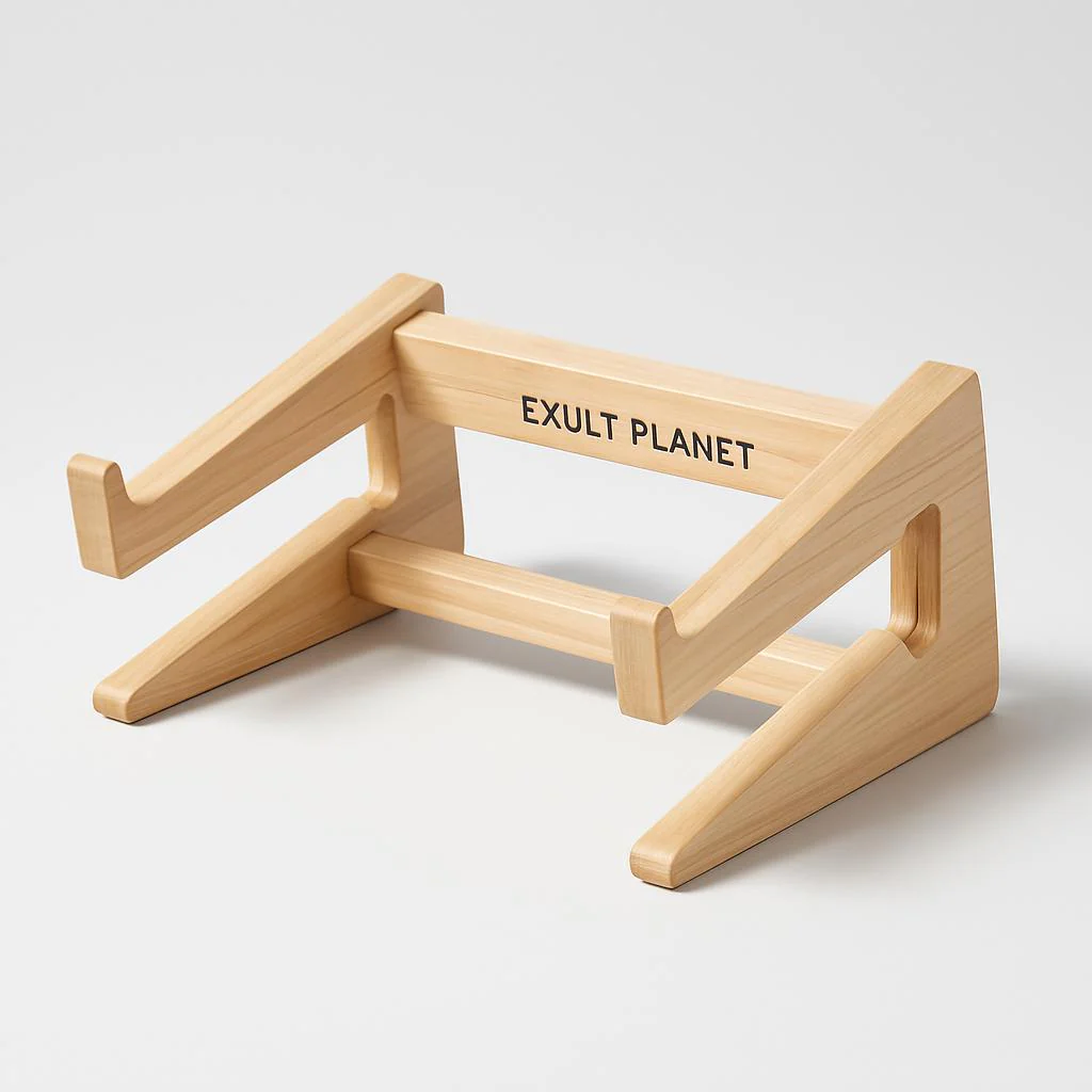 Eco-Friendly Natural Wood Vertical Laptop Stand - Image 8