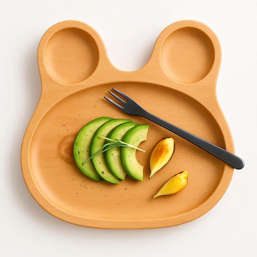 Eco-Friendly Animal-Shaped Wooden Plate for Kids - Image 2