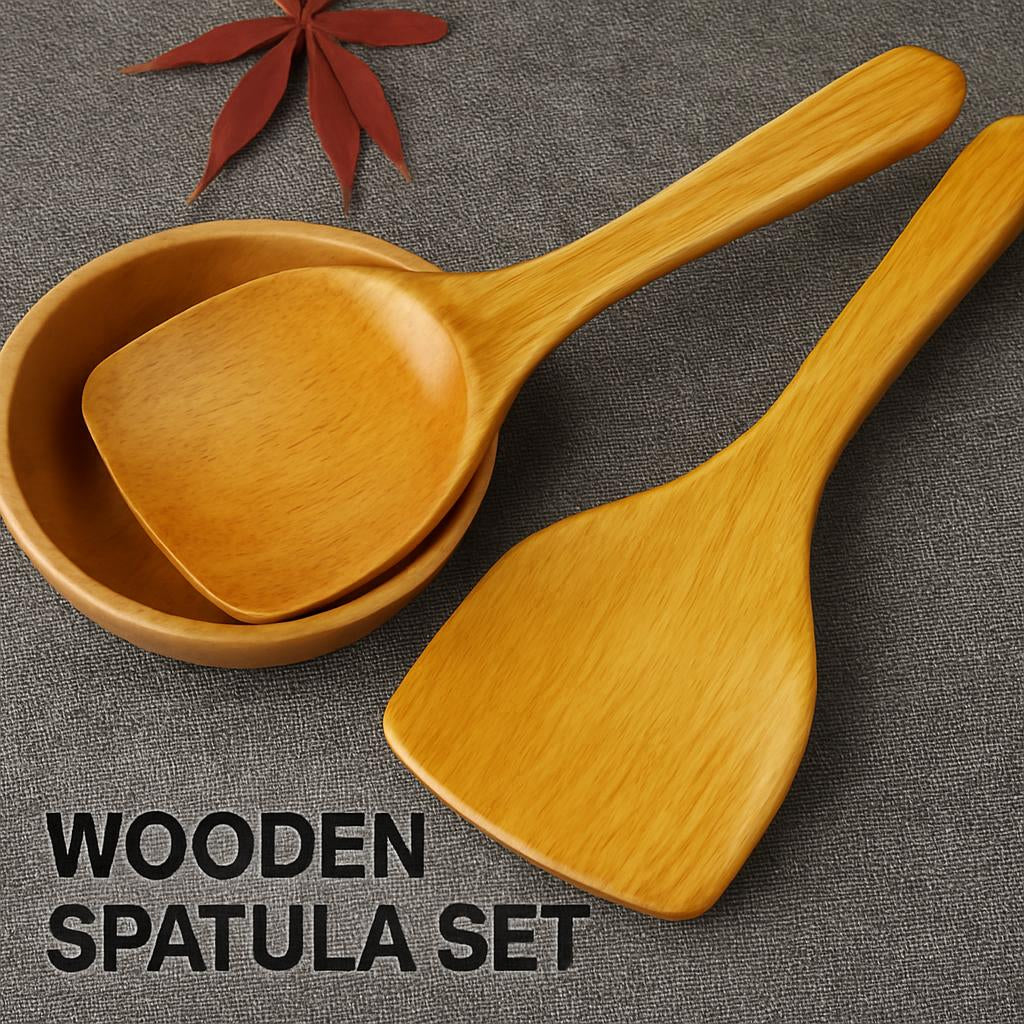 Eco-Friendly Wooden Spatula Set for Sustainable Cooking - Image 5