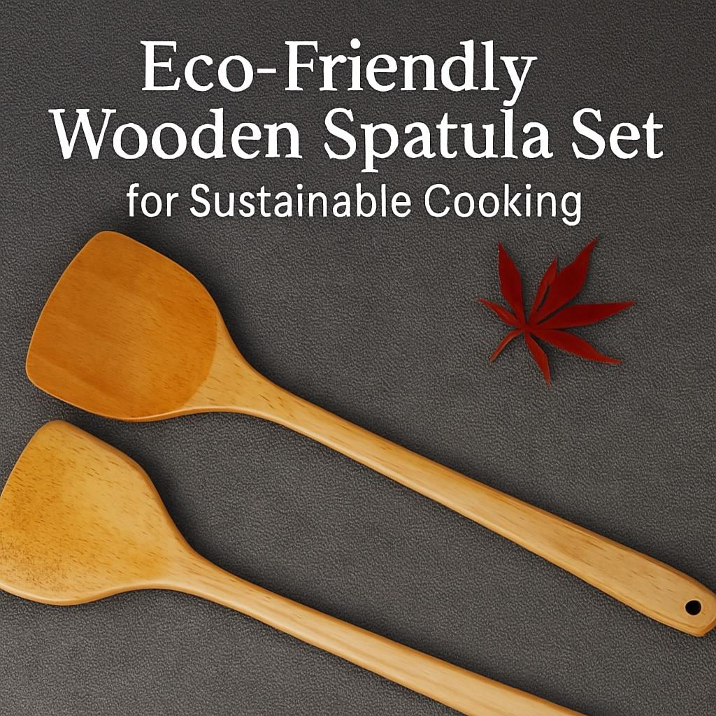 Eco-Friendly Wooden Spatula Set for Sustainable Cooking - Image 6